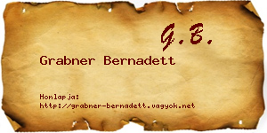 Grabner Bernadett névjegykártya